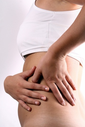Picture of postpartum back pain 