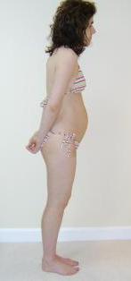 lose weight after pregnancy - 2 weeks after a new baby, side view